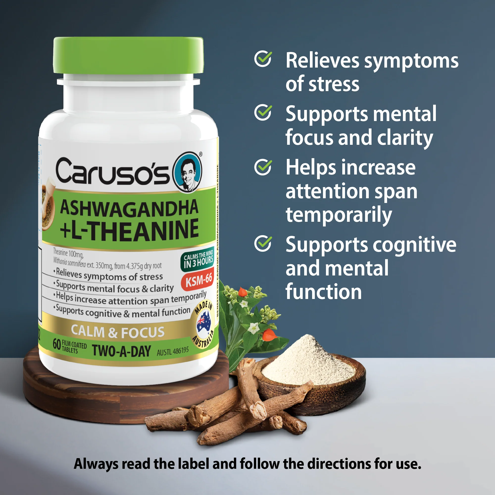 Caruso's Ashwagandha + L-Theanine - Image 3
